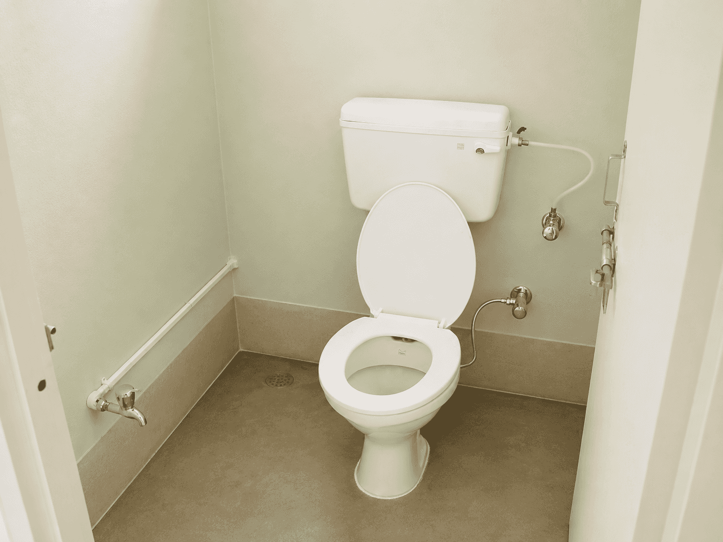 Toilet facility inside a prefab labour accommodation block