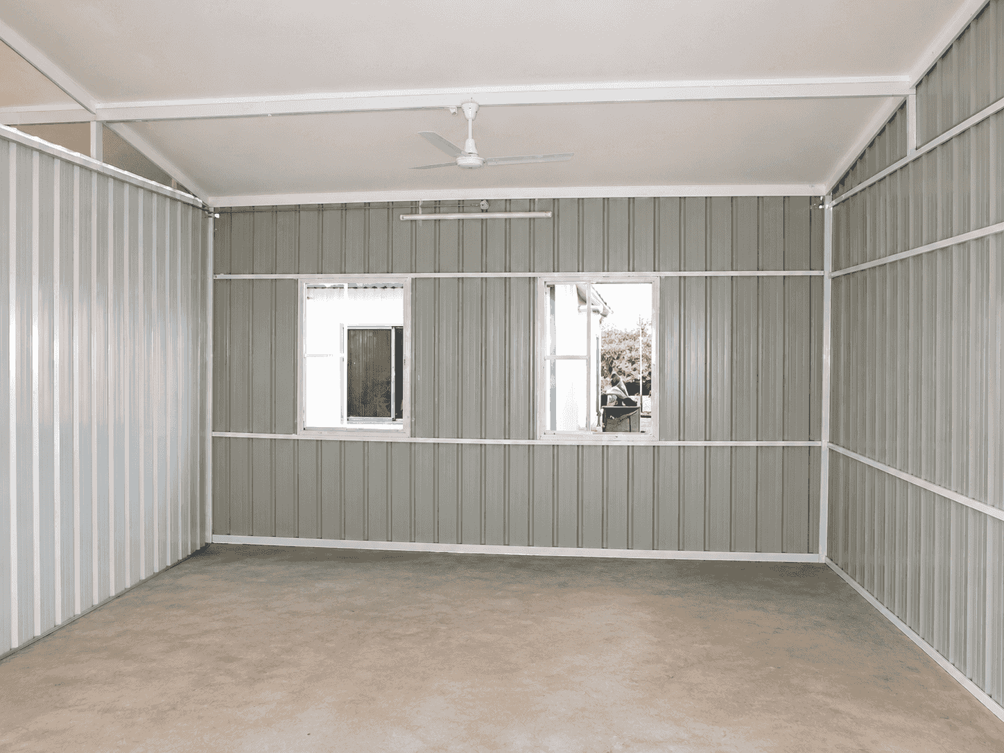 Interior of an insulated prefab worker accommodation room